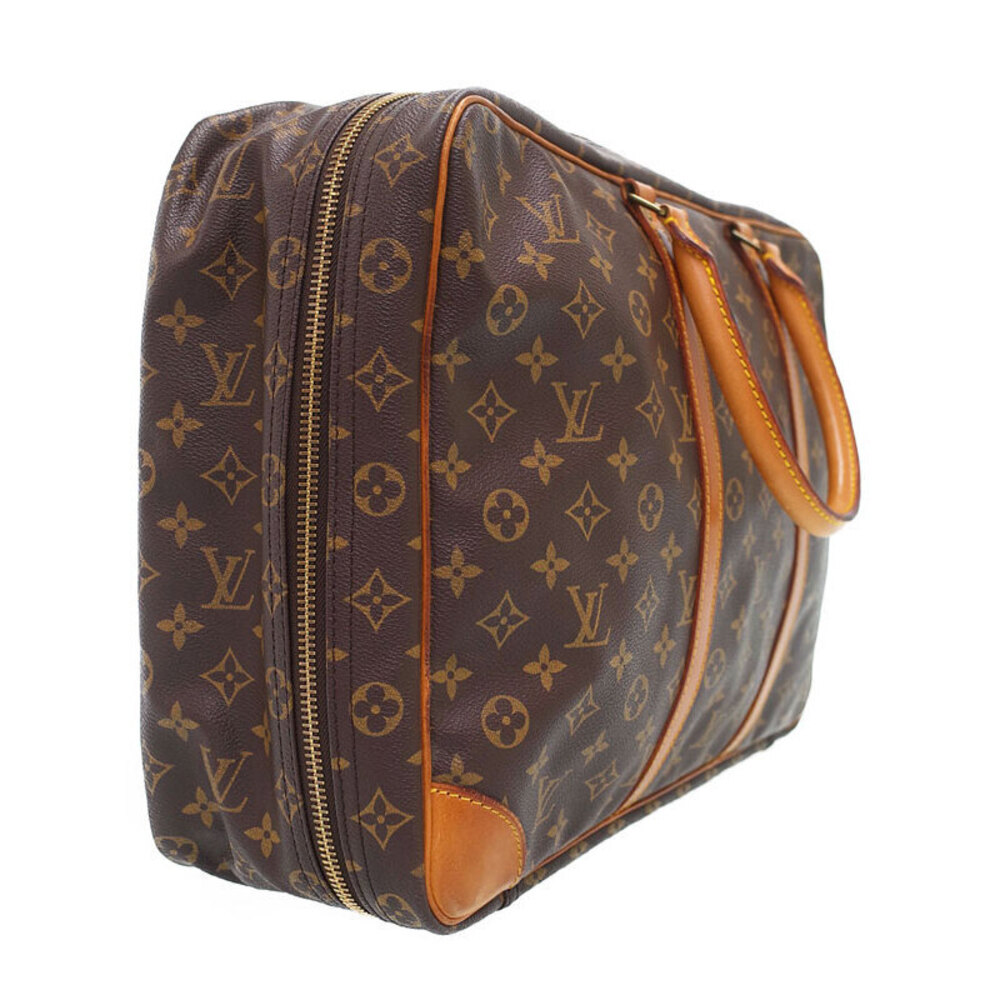 Louis Vuitton Sirius Boston Leather Bag Monogram Brown